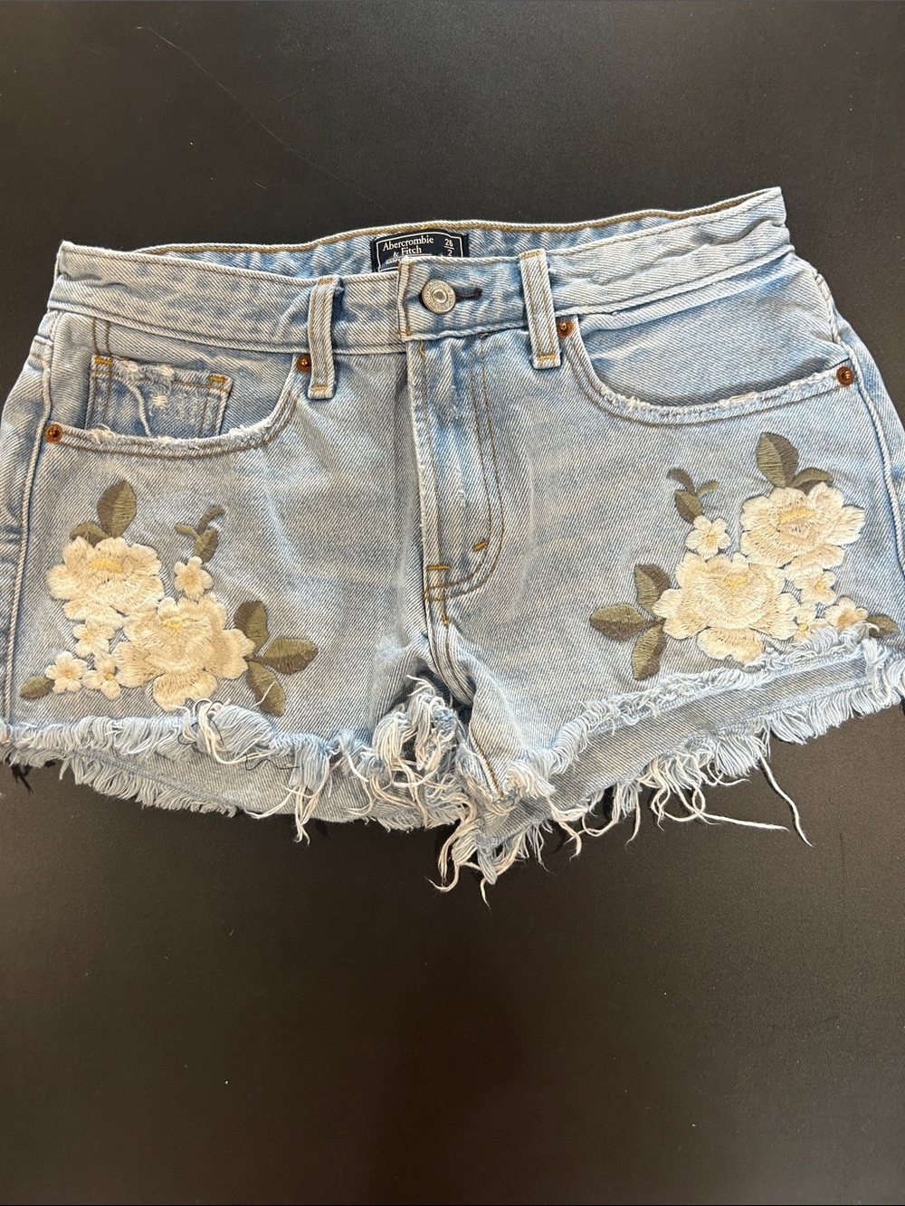 Embroidered Abercrombie & Fitch Denim Women Shorts